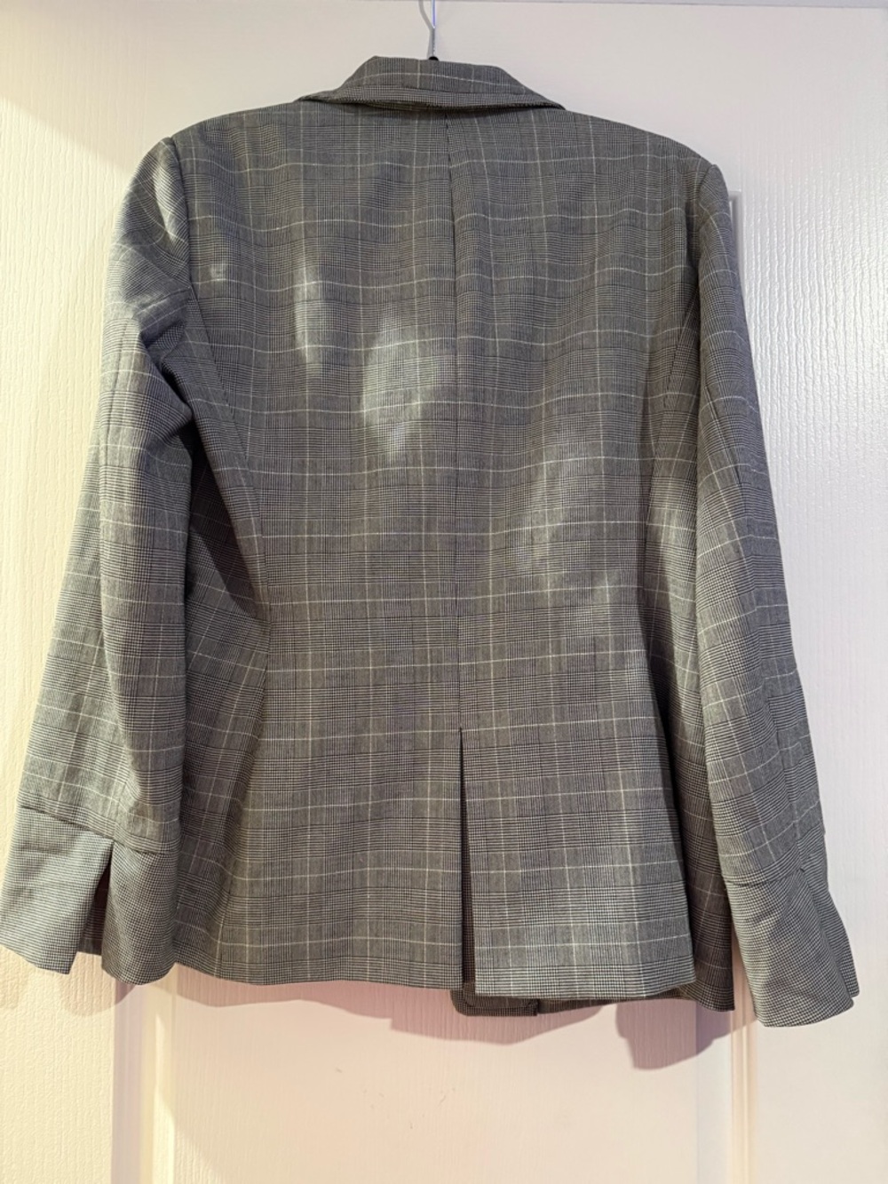 Due Per Due Gray Glen Plaid Blazer Jacket Size 12 Vintage Dark Academia Suit - Picture 2 of 12